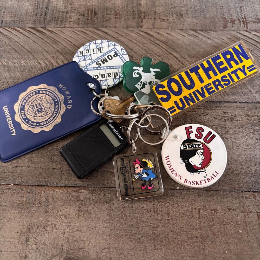 Vintage 1990s Key Ring Knick Knack Collection – FSU, Notre Dame, Minnie Mouse